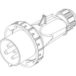 Fiche Mobile Male Triphasé 16a 3p+t 380v - 4 Broches - étanche Ip67 - Ide