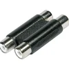 Fiche 2RCA vers 2RCA Femelle / Femelle Diall métal noir