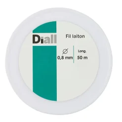 Fil en laiton Diall ø0.8 mm x 50 m Or