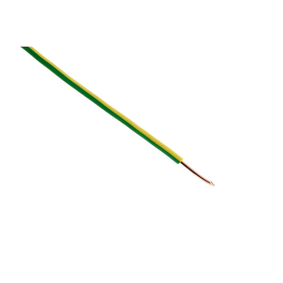 Fil électrique H07V-U 1,5mm² jaune/vert - 5m - Zenitech