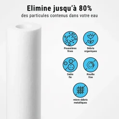 Filtre à eau double 9' 3/4 + pack anti sédiments et odeurs filtration sous évier connexion 3/4'