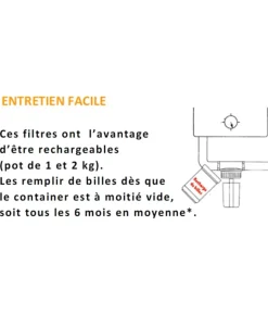Filtre neutraliseur de condensat pour chaudière à gaz ou fioul 23 kW