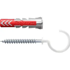 fischer DuoPower 535482 - Chevilles bimatière 8 x 40 mm avec crochets ronds (4 pièces)