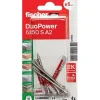 Fischer DuoPower 6 x 50 S A2 - Set de 4 chevilles avec vis inox 6 mm, longueur 50 mm
