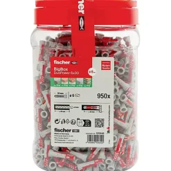fischer DuoPower BigBox 6 x 30 mm - Set de 950 chevilles universelles Polyamide