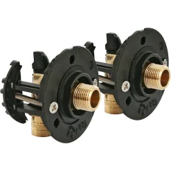 Fixation pour robinetterie Lavabo pour PER Ø12 raccord à glissement sortie mâle 12/17 (3/8")