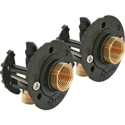 Fixation pour robinetterie Bain Douche pour PER Ø16 raccord à glissement sortie femelle 15/21 (1/2")