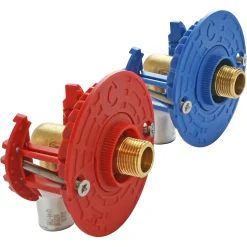 Fixation pour robinetterie Lavabo pour tube Multicouche Ø16 raccord à sertir sortie mâle 12/17 (3/8")