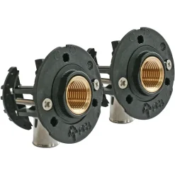 Fixation pour robinetterie Bain Douche pour PER Ø16 raccord à sertir sortie femelle 15/21 (1/2")