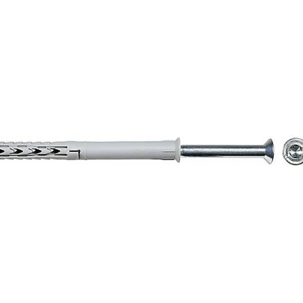 Fixations SXR Fischer 8 x 80 T en nylon, lot de 50 - chevilles longues pour bois et métal