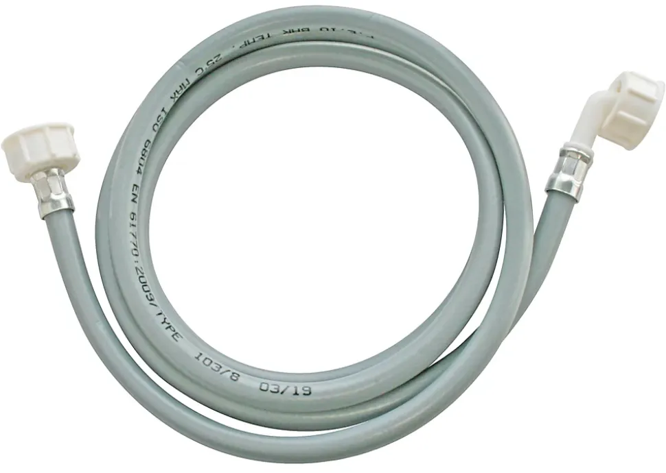Flexible d'alimentation pour machine à laver raccords droits F-F coudé 3/4", L. 2,5m