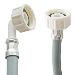 Flexible d'alimentation pour machine à laver raccords droits F-F coudé 3/4", L. 1,5m