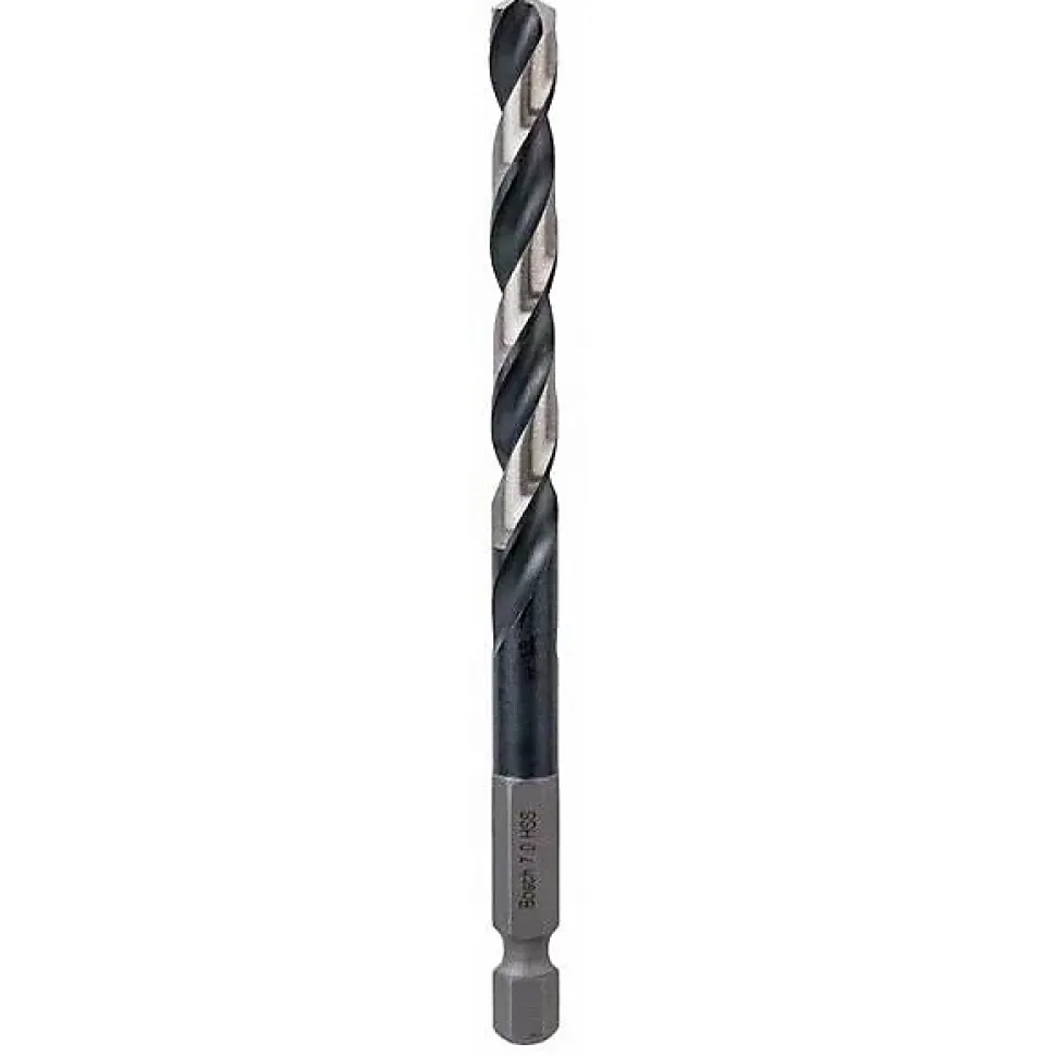 Foret métal diamètre 7 x 109mm longueur utile 69mm - queue 6 pans 1/4'' - BOSCH - 2608577060