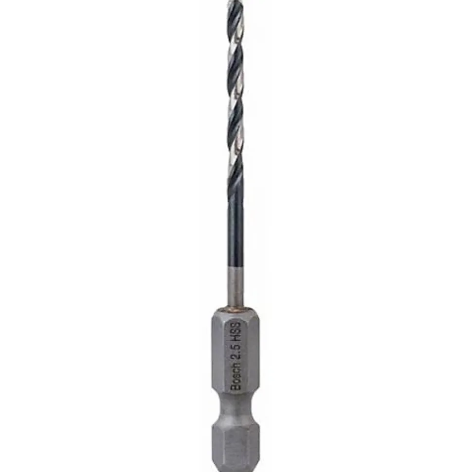 Foret métal diamètre 3 x 72mm longueur utile 33mm - queue 6 pans 1/4'' - BOSCH - 2608577048
