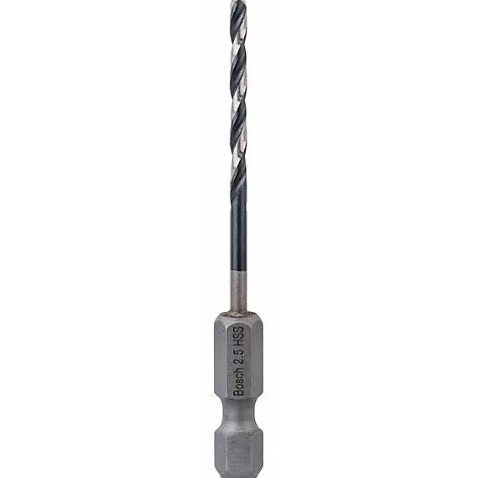 Foret métal diamètre 3 x 72mm longueur utile 33mm - queue 6 pans 1/4'' - BOSCH - 2608577048