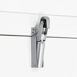 Frein de rétention force 80 N en aluminium anodisé argent, pour porte jusquà 80 KG.