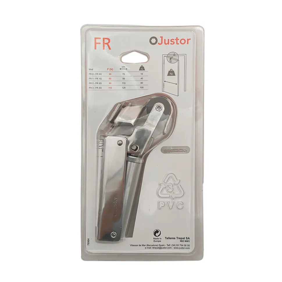 Frein de rétention Réglable force 60 a 80 N, en inox 304, pour porte jusquà 80 KG.