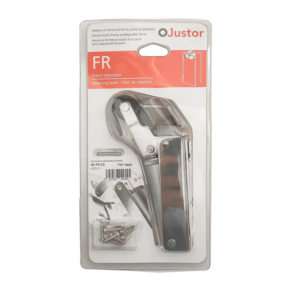 Frein de rétention Réglable force 60 a 80 N, totalement en inox 304, pour porte jusquà 80 KG.