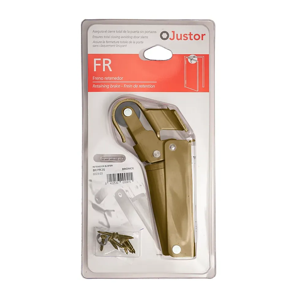 Frein de rétention Réglable force 60 a 80 N aluminium anodisé bronze, pour porte jusquà 80 KG.