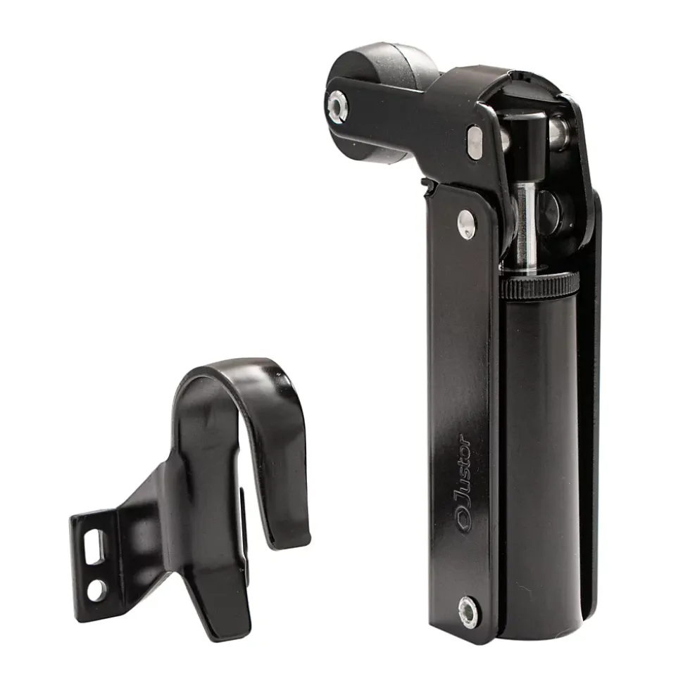 Frein de rétention Réglable force 60 a 80 N aluminium anodisé noir, pour porte jusquà 80 KG.