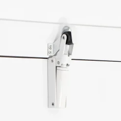 Frein de rétention Réglable force 30 a 60 N aluminium anodisé blanc pour porte jusquà 40 KG