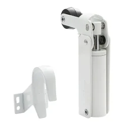Frein de rétention Réglable force 30 a 60 N aluminium anodisé blanc pour porte jusquà 40 KG