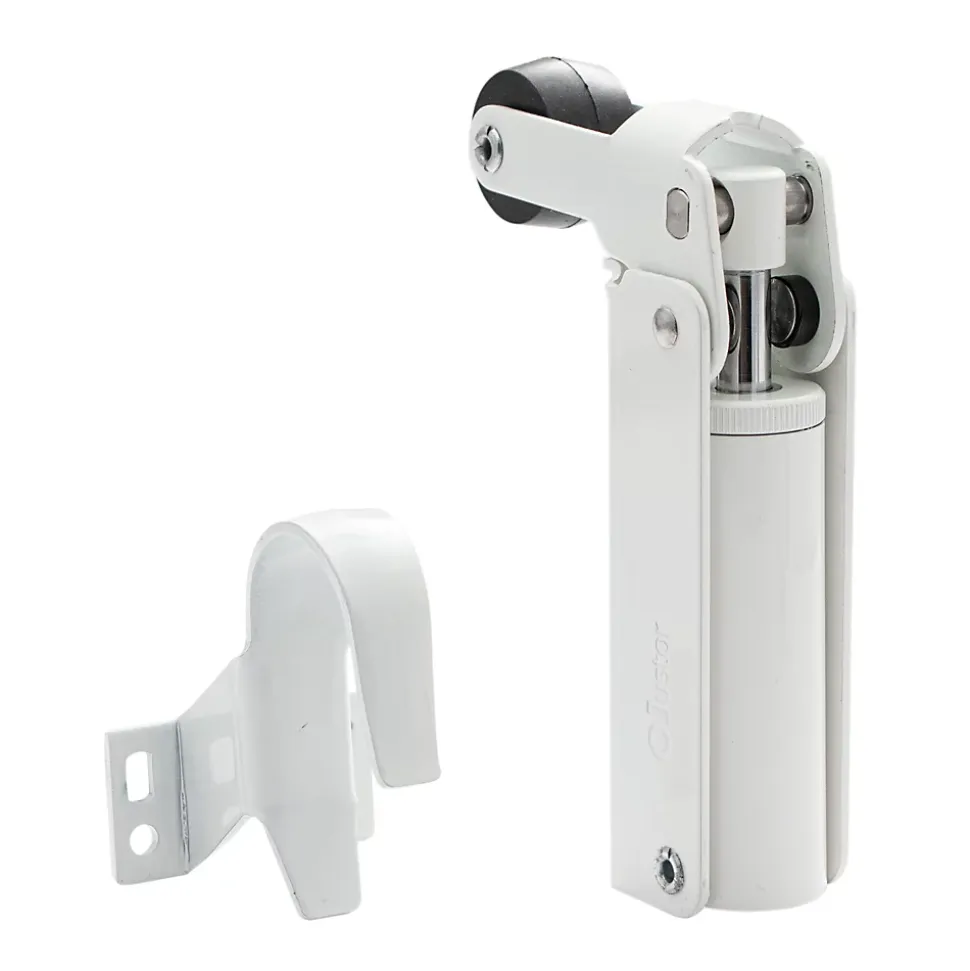 Frein de rétention Réglable force 30 a 60 N aluminium anodisé blanc pour porte jusquà 40 KG