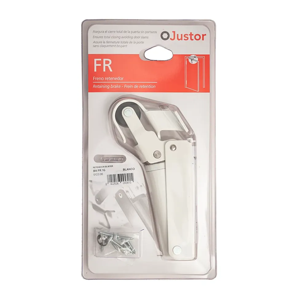 Frein de rétention Réglable force 30 a 60 N aluminium anodisé blanc pour porte jusquà 40 KG