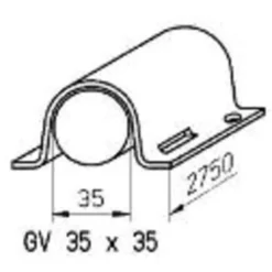 Gaine de Protection 35x35mm 2,75m - Ivoire - Plioline