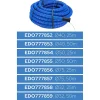 Gaine électrique enterrée FI50 mm 50 m EDO annelée double paroi avec tire fil et manchon 450 N bleue EDO