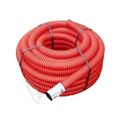 Gaine pour réseaux enterrés rouge Ø 90 mm x 25 m Fitt