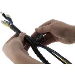 Gaine range câble diamètre 20mm 1,5m - Noir - Zenitech