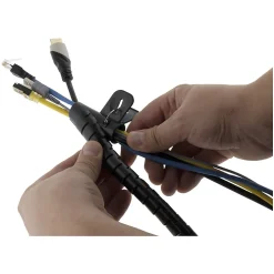 Gaine range câble diamètre 20mm 1,5m - Noir - Zenitech