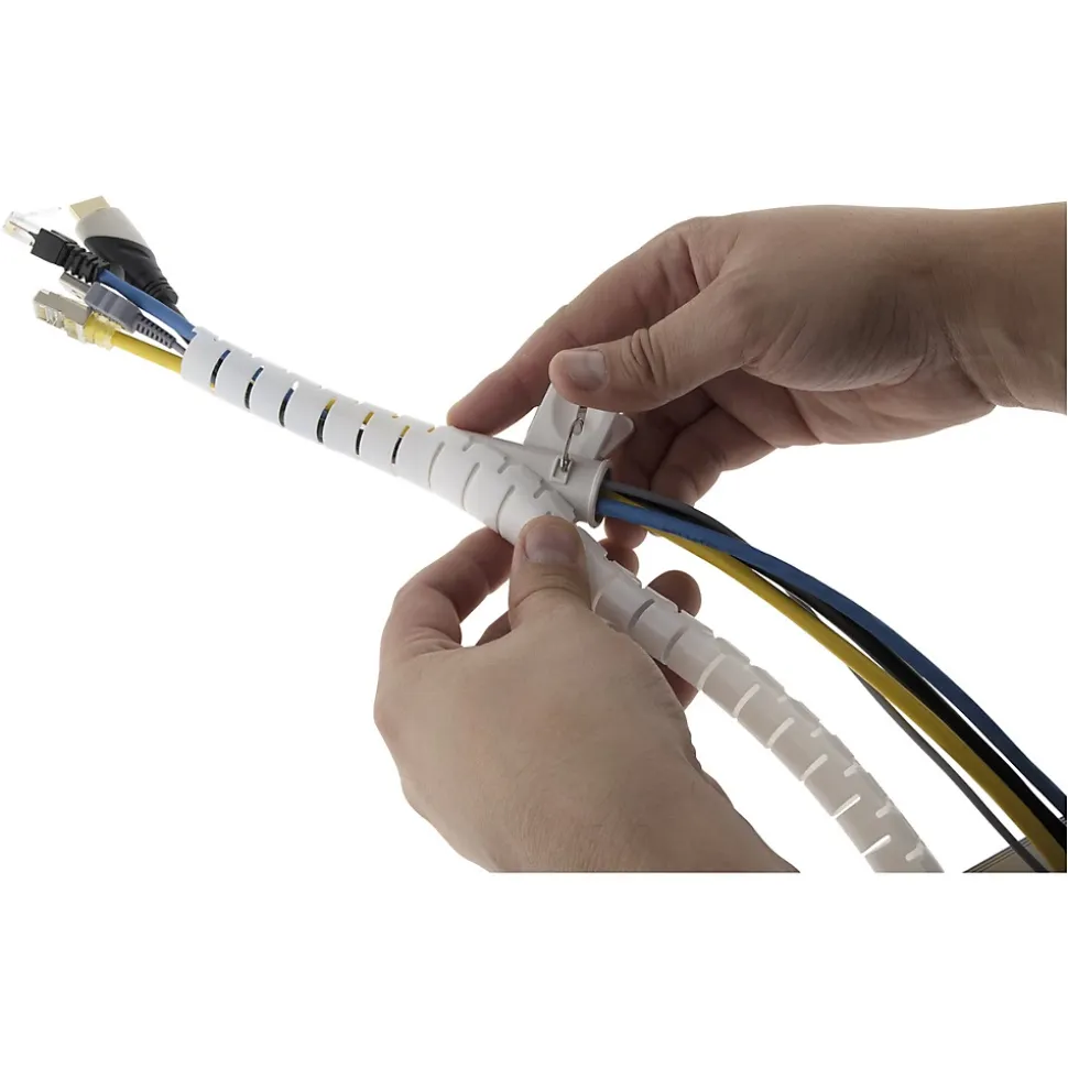 Gaine range câble diamètre 20mm 1,5m - Blanc - Zenitech