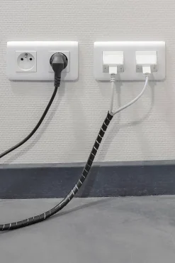 Gaine range-câbles en spirale Diall noir ø 9 à 80 mm x 2,5 m