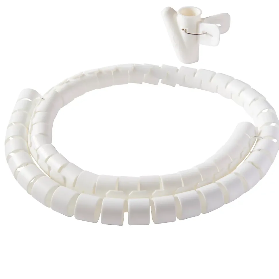 Gaine range-câbles en spirale Diall blanc ø25 mm x 1,1m