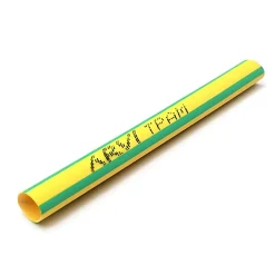 Gaine Thermorétractable - 25/12,5mm - Vert/jaune - Longueur 1m - Restreint 2:1 - Paroi Fine - Arvi Tpam-25.0-v/a