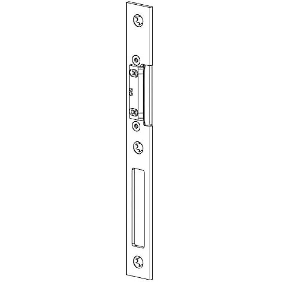 Gâche centrale alu réglable têtières 24mm gauche - FERCO - 6-37368-01-L-1
