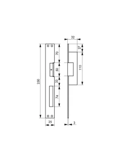 Gâche électrique pour serrure encastrable, réversible, 12V, compatible extérieur, gris - THIRARD