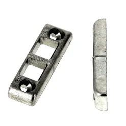 Gâche tringle double en applique pour PVC 81x17x8mm - FERCO - E-19509-00-0-1