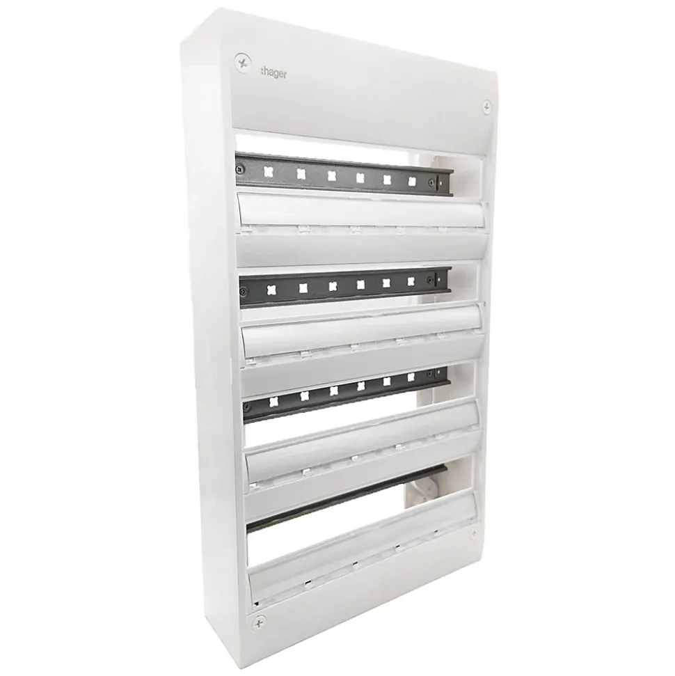 Gd418 - Coffret électrique 4 Rangées De 18 Modules - Hager Gamma 625x355x103mm - Bornier Automatique
