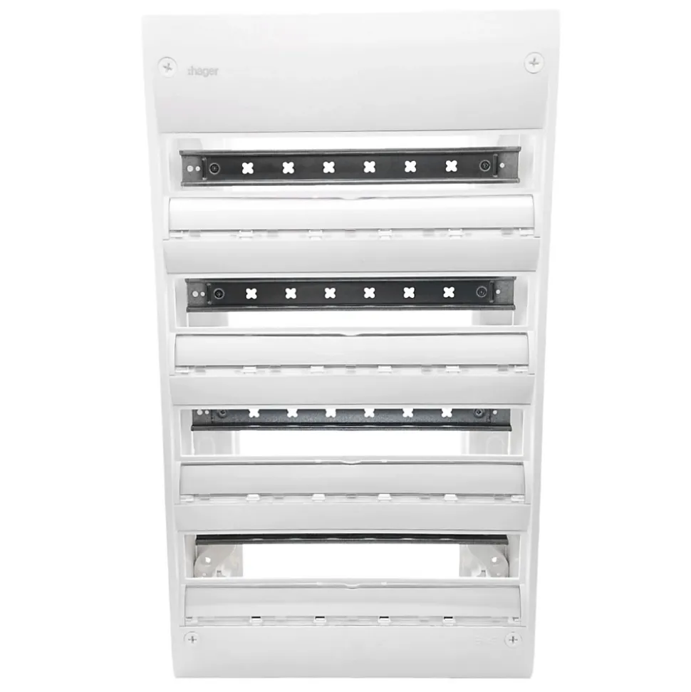 Gd418 - Coffret électrique 4 Rangées De 18 Modules - Hager Gamma 625x355x103mm - Bornier Automatique