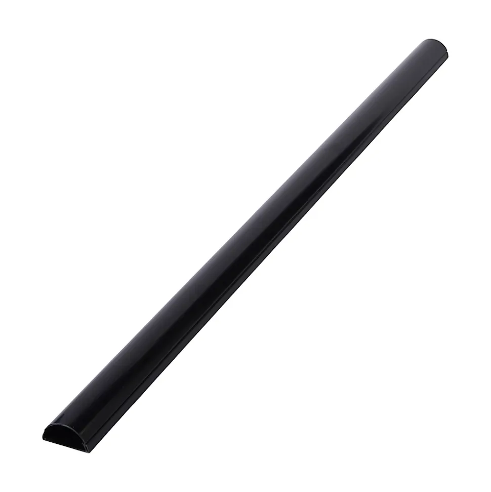 Goulotte décorative demi-ronde noire auto-adhésive D-Line 50 x 25 mm, 1 m