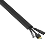 Goulotte décorative demi-ronde noire auto-adhésive D-Line 30x15mm, 2m