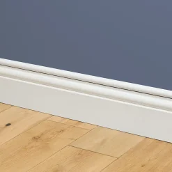 Goulotte décorative demi-ronde blanche auto-adhésive D-Line 16 x 8 mm, 1 m