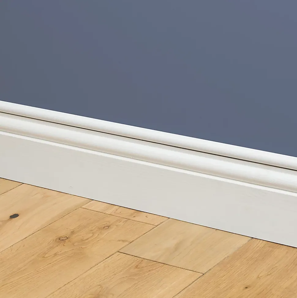 Goulotte décorative demi-ronde blanche auto-adhésive D-Line 16 x 8 mm, 1 m