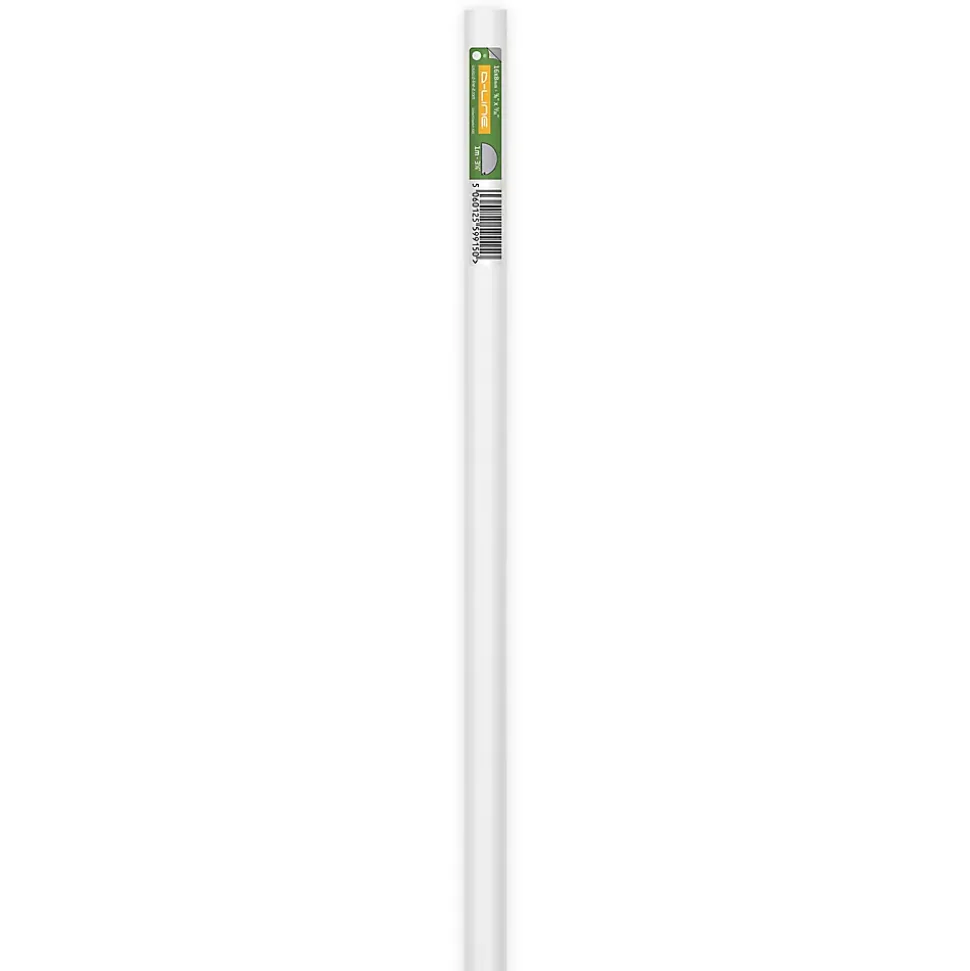 Goulotte décorative demi-ronde blanche auto-adhésive D-Line 16 x 8 mm, 1 m