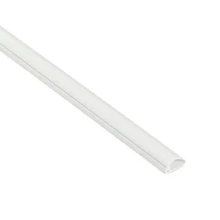 Goulotte décorative demi-ronde blanche auto-adhésive D-Line 16 x 8 mm, 1 m