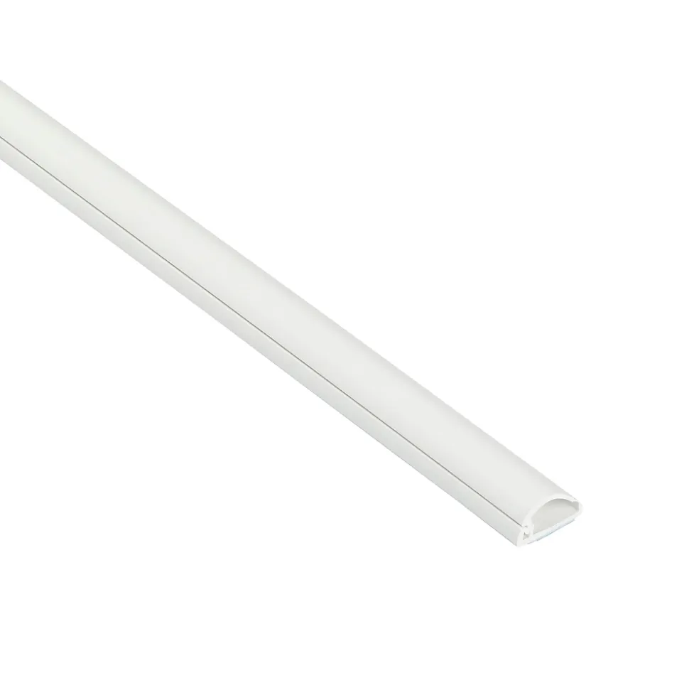 Goulotte décorative demi-ronde blanche auto-adhésive D-Line 16 x 8 mm, 1 m