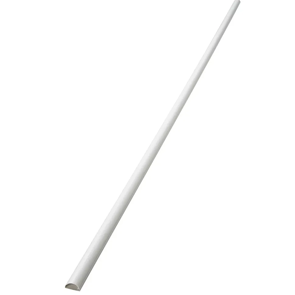 Goulotte décorative demi-ronde blanche auto-adhésive D-Line 16 x 8 mm, 1 m